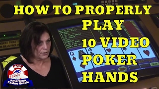 How To Properly Play 10 Common Video Poker Hands with Gambling Expert Linda Boyd • The Jackpot Gents [upl. by Wiese]