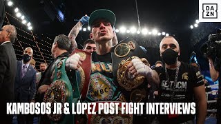 Kambosos Jr amp López Post Fight Interviews [upl. by Ardnaed]