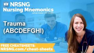 Trauma ABCDEFGHI Nursing Mnemonics Nursing School Study Tips [upl. by Tab]