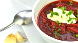 Vegetarian Borscht Борщ  Authentic Russian Beet Soup Recipe [upl. by Essirehs228]