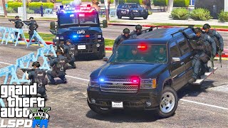 SWAT Intense Response To Police Station Attack in GTA 5 [upl. by Nart608]