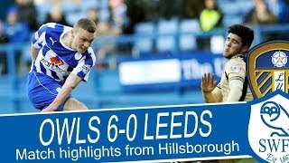 HIGHLIGHTS  Sheffield Wednesday 6 Leeds United 0  Championship 201314 [upl. by Ylekalb]