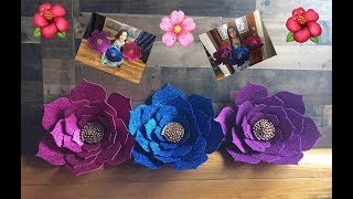 DIY Como hacer flores en Foami o Goma Eva Perfectas para decorar eventos [upl. by Adikam289]