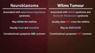 Neuroblastoma vs Wilms Tumour [upl. by Eigriv]