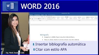 CÓMO INSERTAR BIBLIOGRAFÍA AUTOMÁTICA EN WORD CÓMO CITAR EN FORMATO APA [upl. by Aihselef194]