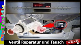 Reparaturanleitung für Spülmaschinen Zulauf  Ablauf Ventil Siemens  Bosch [upl. by Vary29]