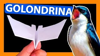 Como hacer un AVION DE PAPEL GOLONDRINA fácil y que vuele mucho [upl. by Azeel497]