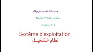 Chapitre° 4  système dexploitation [upl. by Staford]