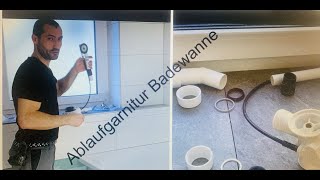 Anleitung Badewanne AblaufgarniturAnschlussset bathtub connection set [upl. by Nonnahc893]