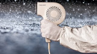 Hair Dryer Sound 33 and Rain and Thunder  ASMR  1 Hour White Noise [upl. by Aneram63]