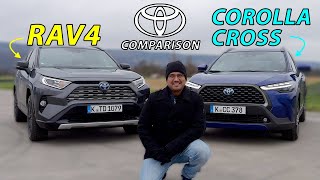 Toyota RAV4 vs Corolla Cross comparison REVIEW [upl. by Marquardt990]