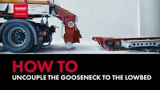 How to uncouple the gooseneck to the lowbed  Nooteboom Trailers [upl. by Odlaner]