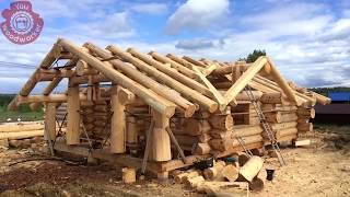 Traditional Log House Building Process The Birth Of Wooden House  Woodworking You MUST See [upl. by Gnart902]