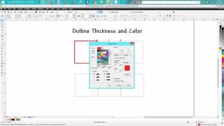 Corel Draw Tips amp Tricks Outline Thickness and color how to change [upl. by Yllah539]