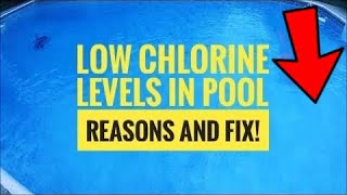 Low Chlorine Levels in pool [upl. by Eissen]