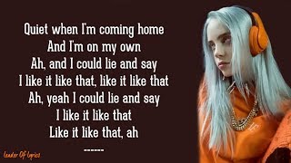 Billie Eilish  when the partys over Lyrics [upl. by Folsom]