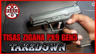 Tisas Zigana PX9 Gen 3 Takedown [upl. by Chiquita]