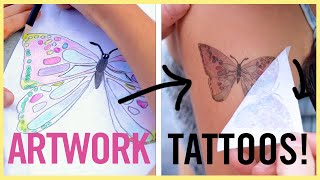 TURN KIDS ARTWORK into TEMPORARY TATTOOS [upl. by Leahcim]