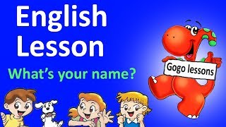 English Lesson 1  Hello Whats your name ABC  LEARN ENGLISH WITH CARTOONS [upl. by Emse]