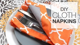 How to Sew Fabric Napkins Tutorial [upl. by Asenaj]