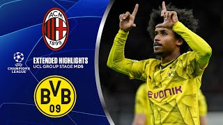 AC Milan vs Borussia Dortmund Extended Highlights  UCL Group Stage MD 5  CBS Sports Golazo [upl. by Silra]