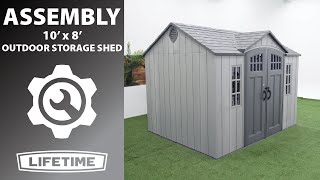 Lifetime 10 x 8 Outdoor Storage Shed  Lifetime Assembly Video [upl. by Aranaj20]