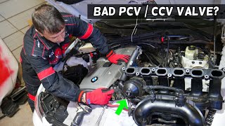 SYMPTOMS OF BAD CCV VALVE PCV VALVE ON BMW N51 N52 N53 N54 N55 [upl. by Asher]