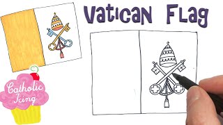 Catholic How To Draw The Vatican Flag [upl. by Rabelais535]