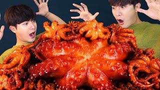 MUKBANG ASMRㅣExcellent Spicy Octopus  Webfoot Octopus Eat🐙Korean Seafood 후니 Hoony Eating Sound [upl. by Kalle824]