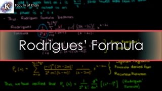 Legendres ODE III VerifyingProving Rodrigues Formula [upl. by Lema]