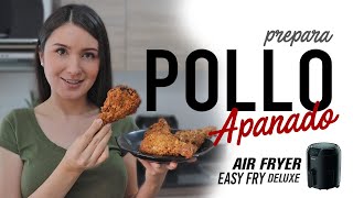 Cómo hacer POLLO FRITO APANADO en la AirFryer  Receta Fácil y Rápida [upl. by Kirad]