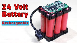 How to make 24V RECHARGEABLE BATTERY  6s lithium ion battery pack [upl. by Andromede153]