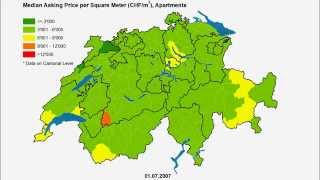 comparisch Immobilienpreisentwicklung Schweiz Wohnungen 2005  2015 [upl. by Lontson]