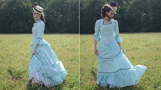 Making an 1870s Victorian Era Bustle Dress [upl. by Lennahs]