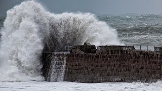 Massive Winter Storm on Cornwall North Coast [upl. by Ahsimot929]