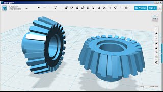 123D Design Bevel Gear [upl. by Utica]