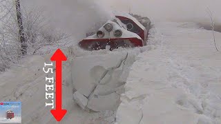 World Record Snowfall on Railways VS Biggest Train Snow Plow [upl. by Kaehpos]