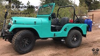 1965 Jeep CJ5 Restoration Full Video [upl. by Esorlatsyrc]