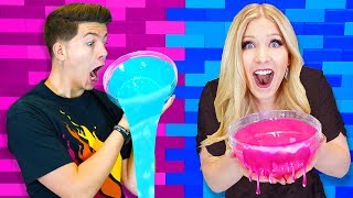 DIY Slime Challenge PrestonPlayz vs BriannaPlayz [upl. by Assirahc]