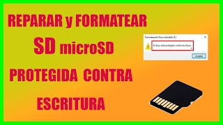 Cómo FORMATEAR y REPARAR micro SD protegida contra escritura [upl. by Nibur325]