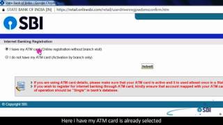 SBI RINB Online Registration for Internet Banking Video Created in June 2017 [upl. by Neumann]