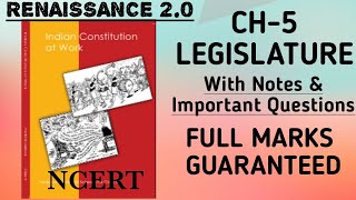 NCERT Class 11 Political Science CH5 LEGISLATURE With Notes amp Important Questions [upl. by Fey]