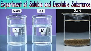 Soluble and Insoluble Substances  Experiment [upl. by Habas]