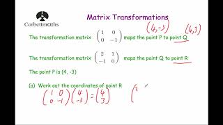 Matrix Transformations  Corbettmaths [upl. by Cohby]