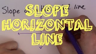 Slope of a Horizontal Line [upl. by Merfe306]