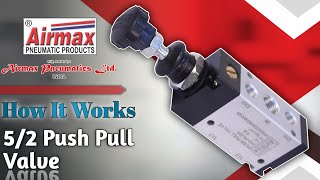 How 52 Push Pull Vave Works Detent amp Spring Return  Push pull valve Working Animation Video [upl. by Reeta]