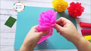 ŁATWY KWIATEK Z BIBUŁY marszczonej  EASY CREPE PAPER FLOWER [upl. by Ashleigh]