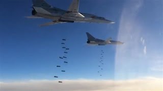 Russia France Launch Retaliatory Strikes on ISIS in Syria [upl. by Eloci]