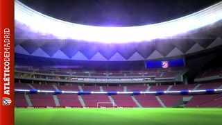 Visita 3D a nuestro nuevo estadio  Video of the new Atlético de Madrid stadium [upl. by Romeyn]