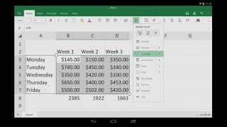 Excel for Android tablet Getting started [upl. by Kippar]